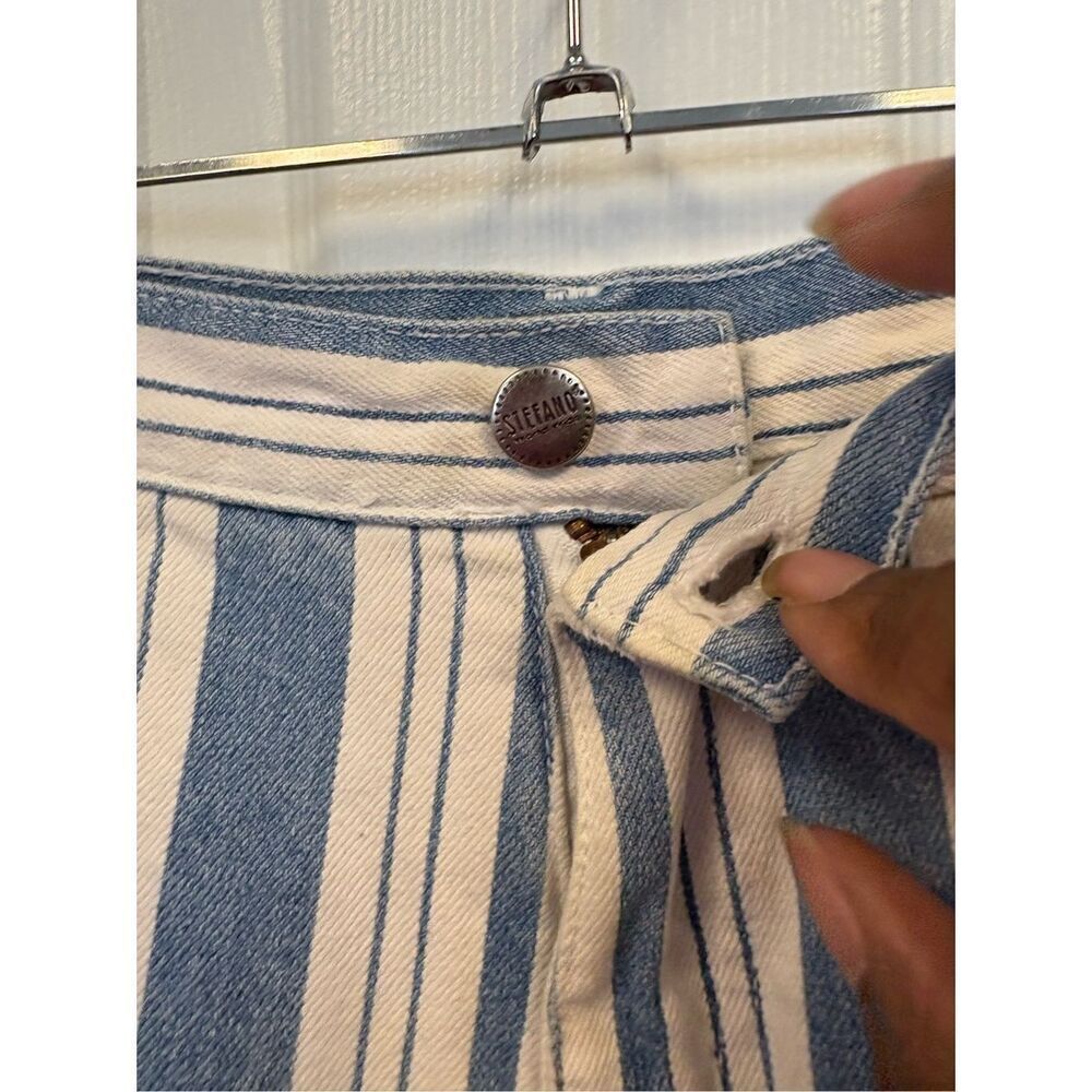 Vintage Striped Denim Shorts by Stefano - Picture 5 of 11
